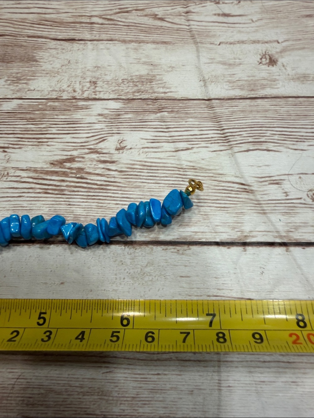 Blue Chip Stone Beaded Bracelet - Unbranded View 3